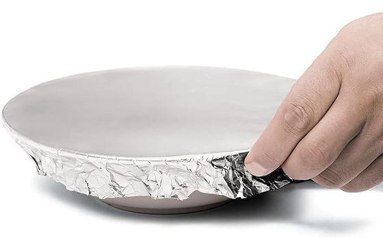 12" 18" 25 microns d'épaisseur de papier en aluminium argenté pour cuisine Grilling et cuisson