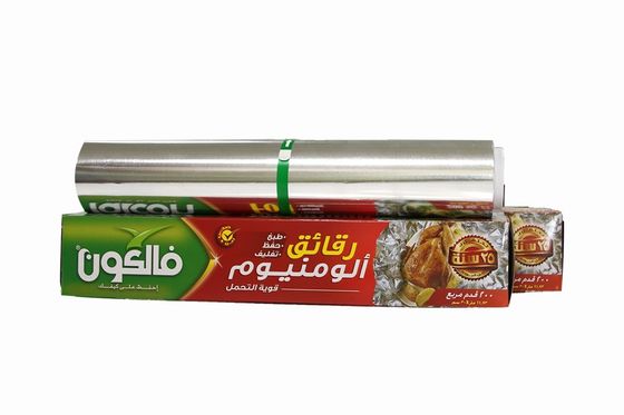 62m papier en aluminium argenté papier en aluminium rouleau pour cuisine alimentaire avec logo personnalisé