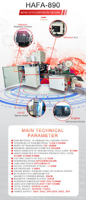 Machine de remontage de feuille d'aluminium entièrement automatique avec panneau tactile Weinview et utilisation